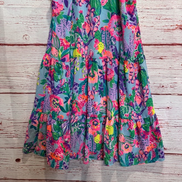 Lilly Pulitzer Carolane Lileeze Halter Swing Dress Multi Me and My Zesty Sz S - Picture 15 of 15